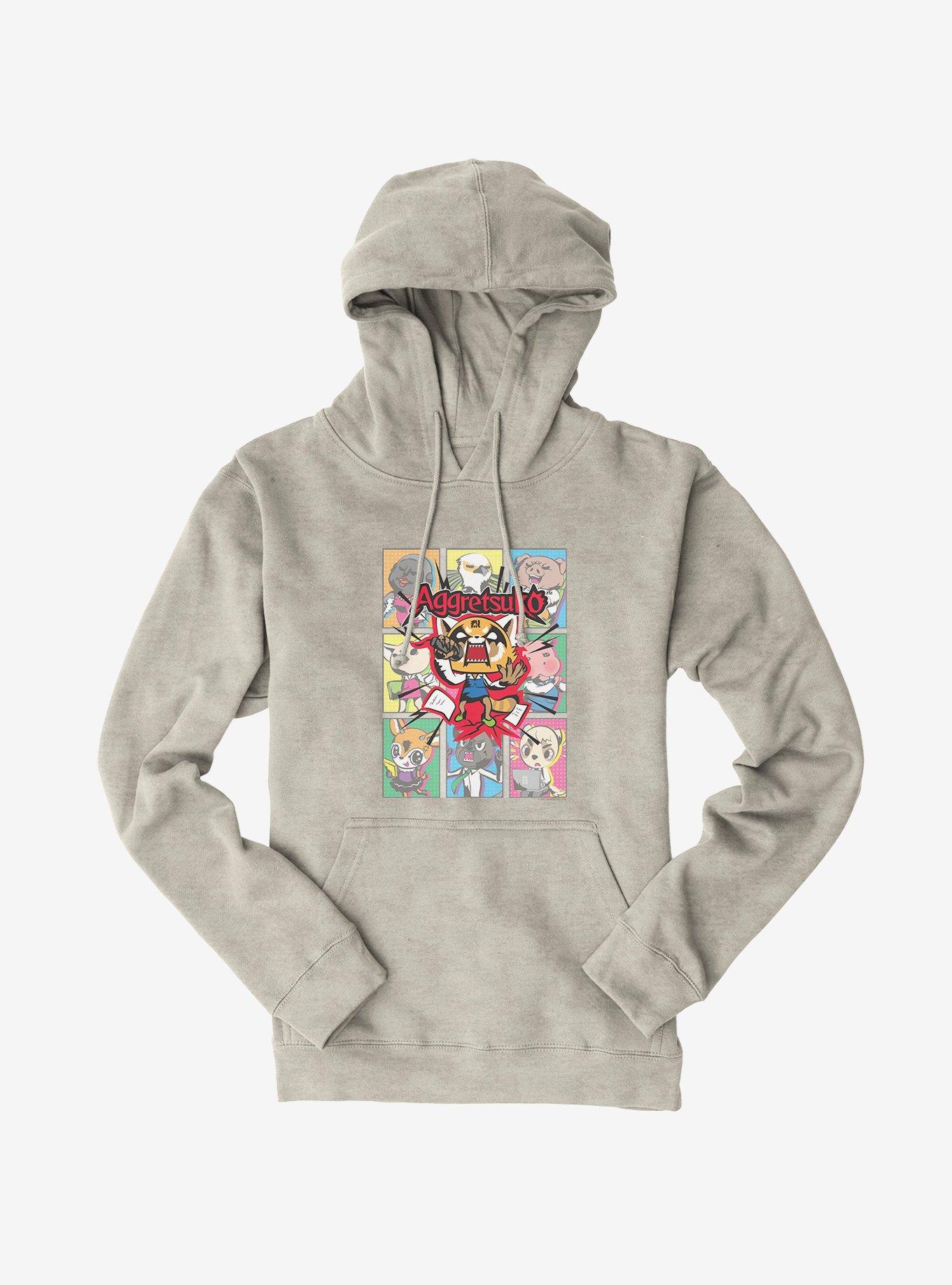 Aggretsuko Screaming Panels Hoodie, , hi-res