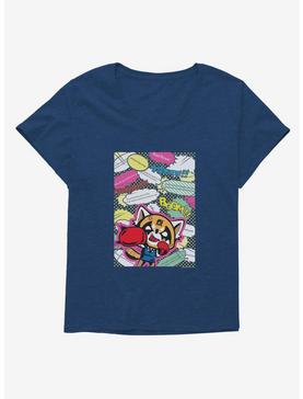 Aggretsuko Fighting Words Girls T-Shirt Plus Size, , hi-res