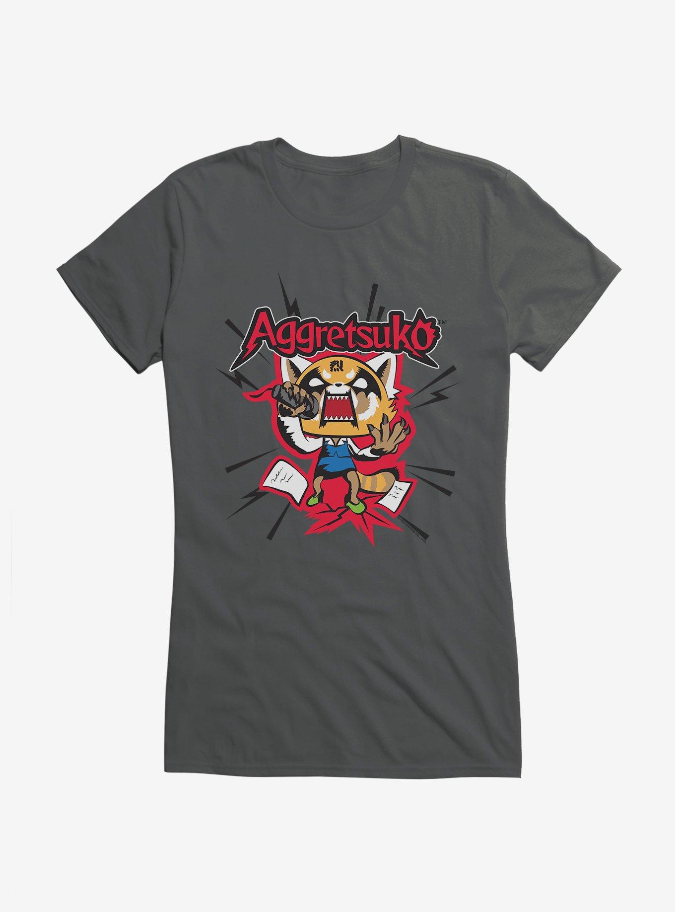 Aggretsuko Screaming Lyrics Girls T-Shirt, , hi-res