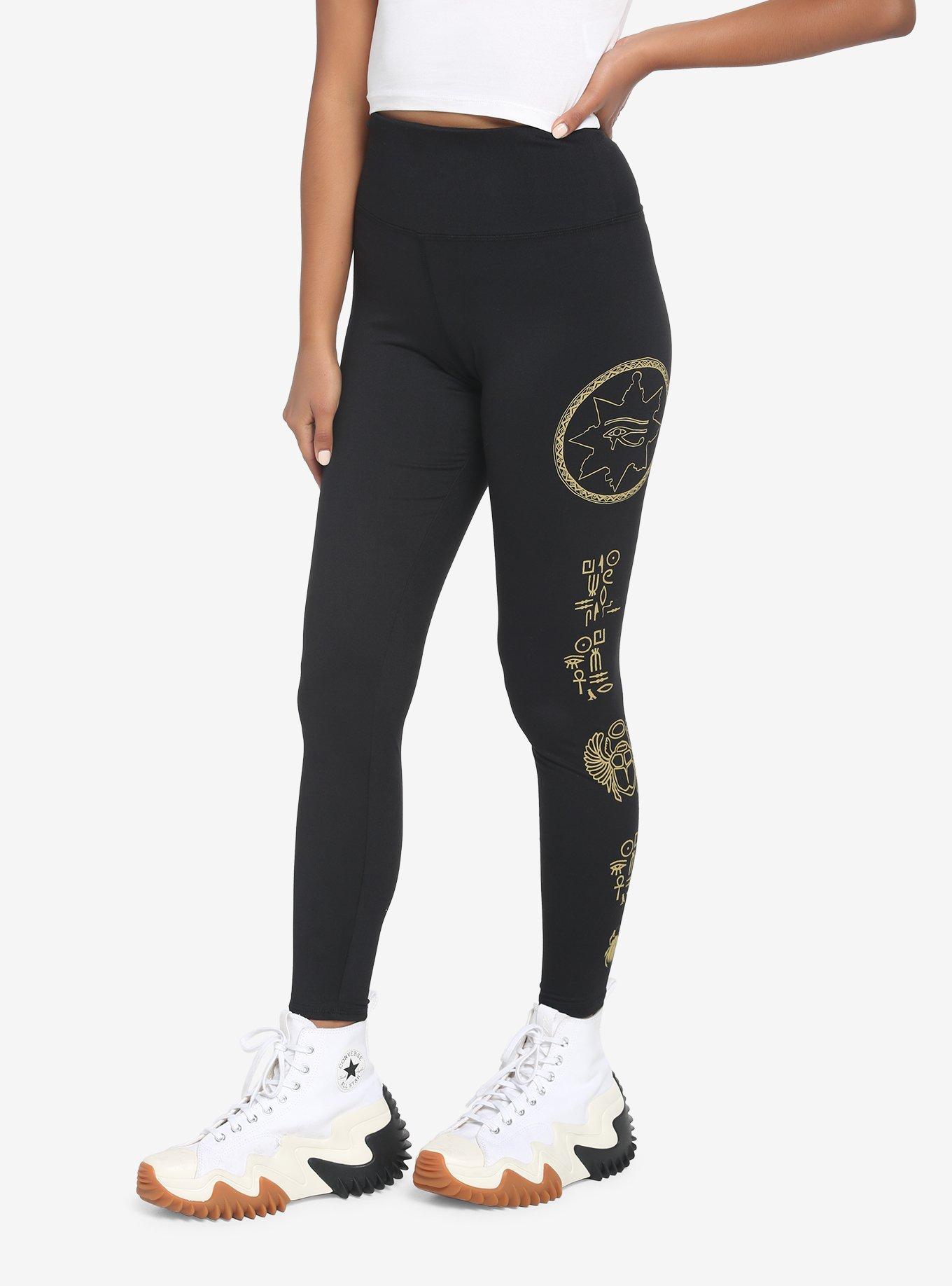 The Mummy Hieroglyphics Leggings, BLACK, hi-res