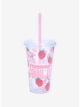 Strawberry Milk Pink Cow Acrylic Travel Cup, , hi-res