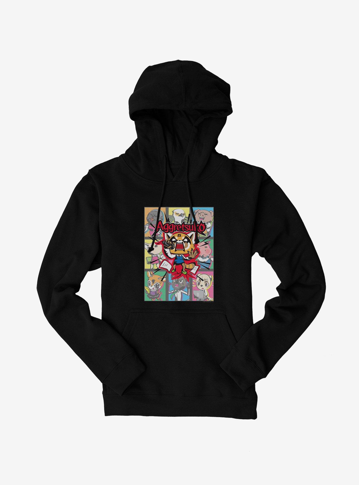 Aggretsuko Screaming Panels Hoodie, , hi-res