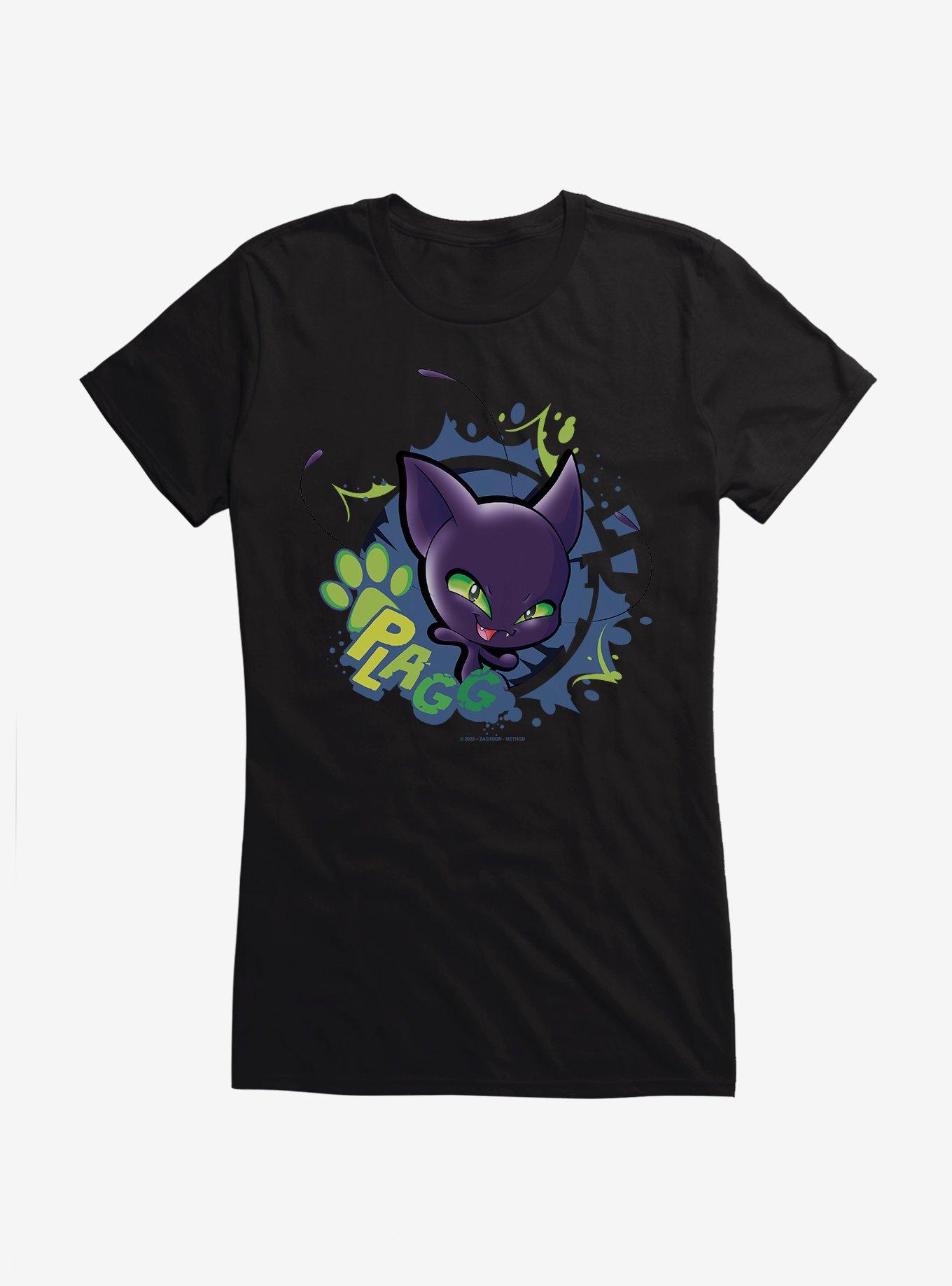 Miraculous: Tales of Ladybug & Cat Noir Ladybug Plagg Icon Girls T-Shirt, BLACK, hi-res