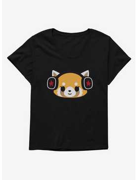 Aggretsuko Metal Headphones Womens T-Shirt Plus Size, , hi-res
