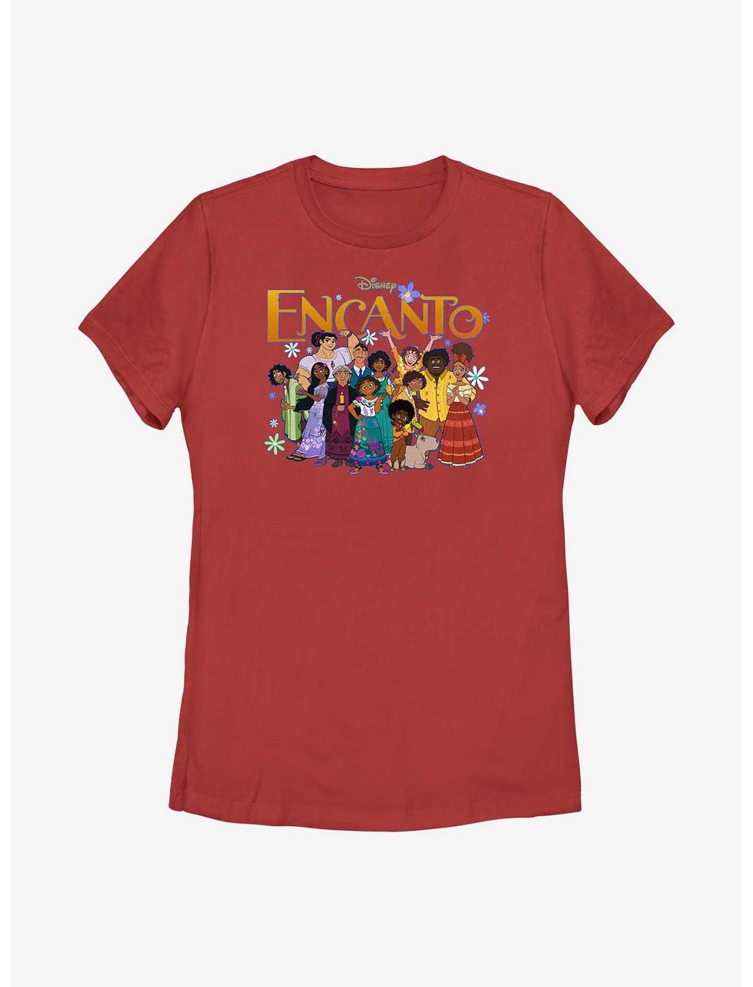 Disney Encanto Family Group Womens T-Shirt, RED, hi-res