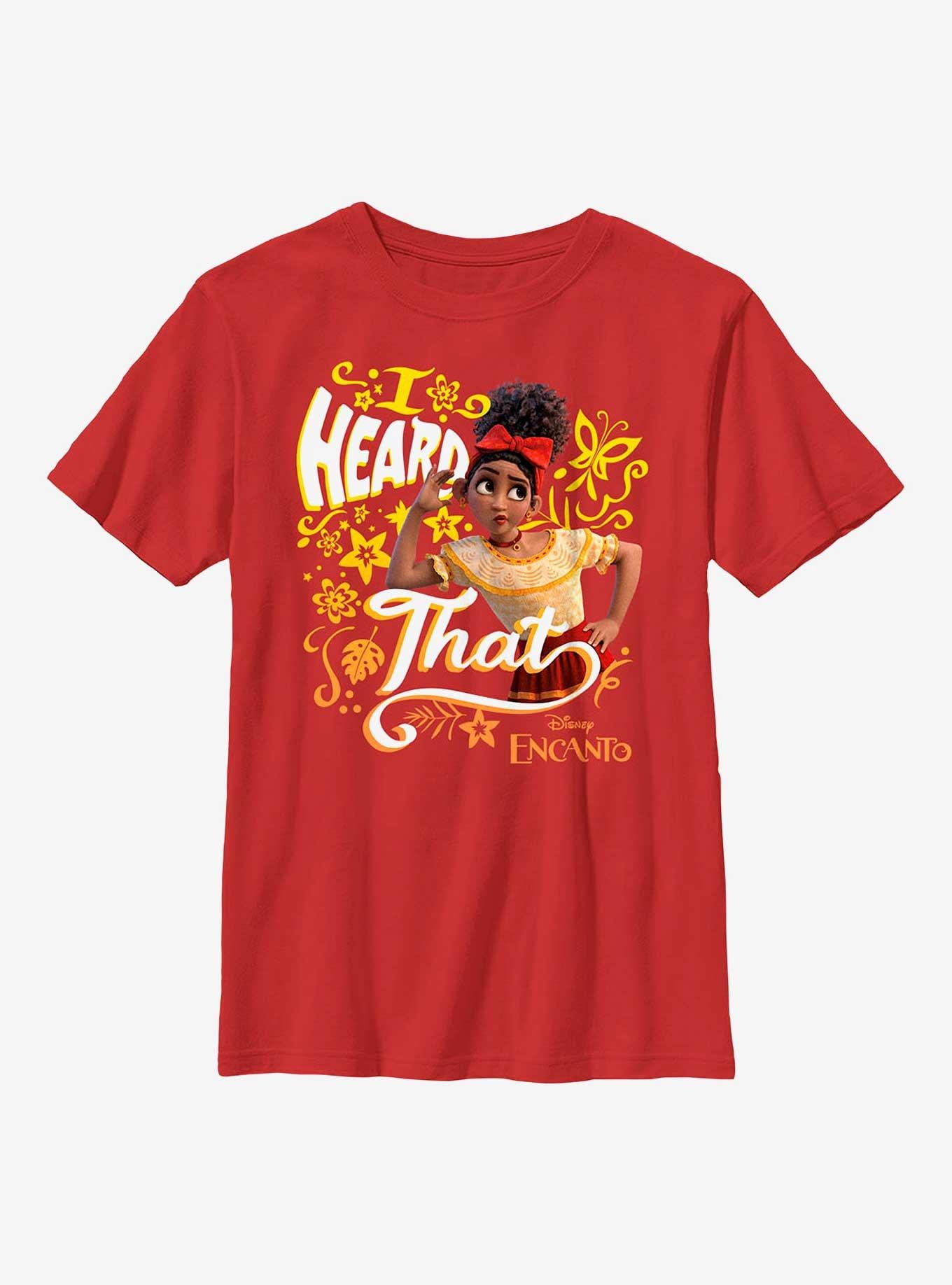 Disney Encanto Dolores Heard That Youth T-Shirt, RED, hi-res