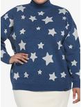 Coraline Star Oversized Turtleneck Girls Sweater Plus Size, MULTI, hi-res