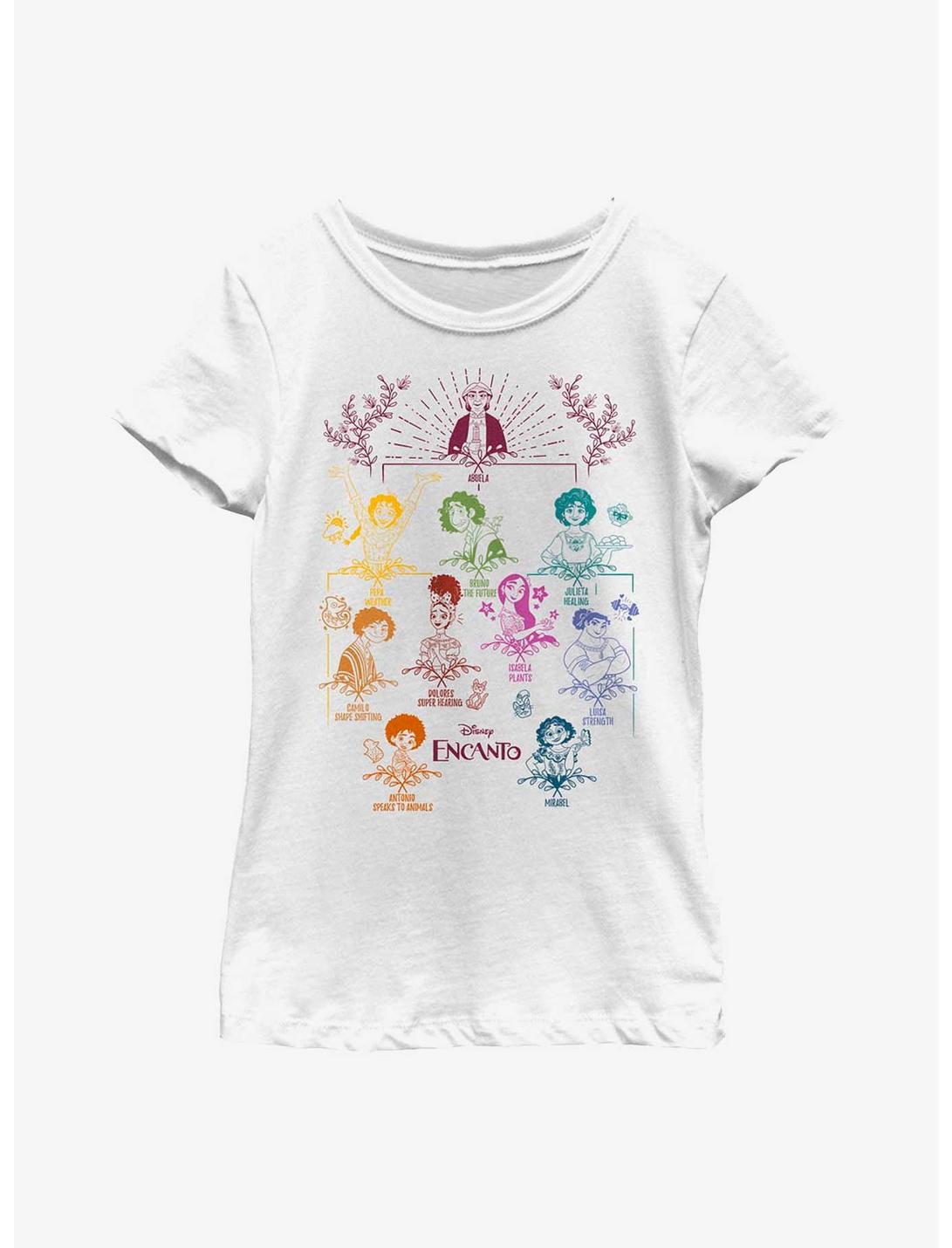 Disney Encanto Family Tree Youth Girls T-Shirt, WHITE, hi-res