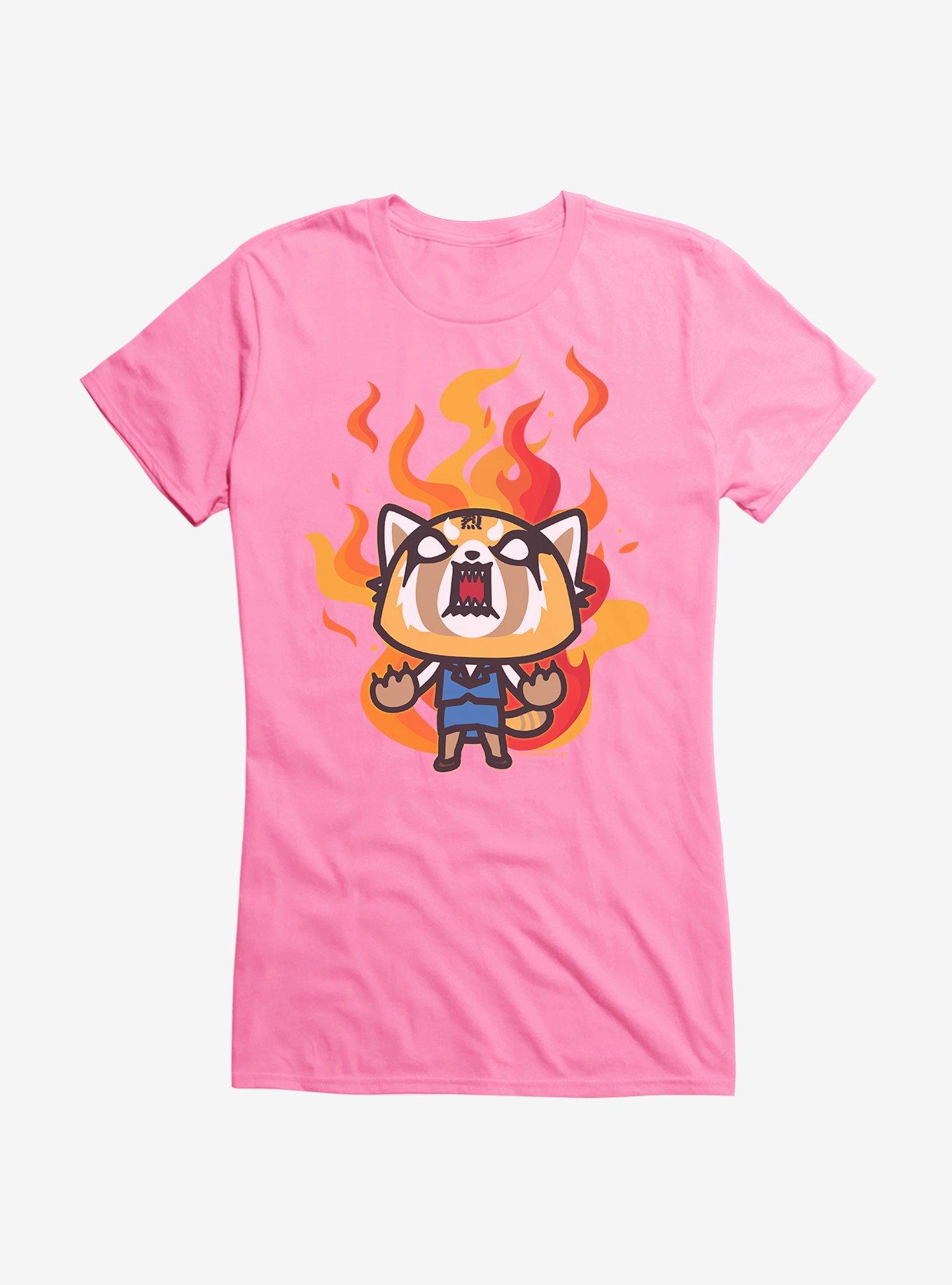 Aggretsuko Metal Rage Girls T-Shirt, CHARITY PINK, hi-res
