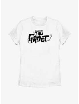 Marvel I Am Groot Black Logo Womens T-Shirt, , hi-res