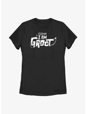 Marvel I Am Groot White Logo Womens T-Shirt, , hi-res
