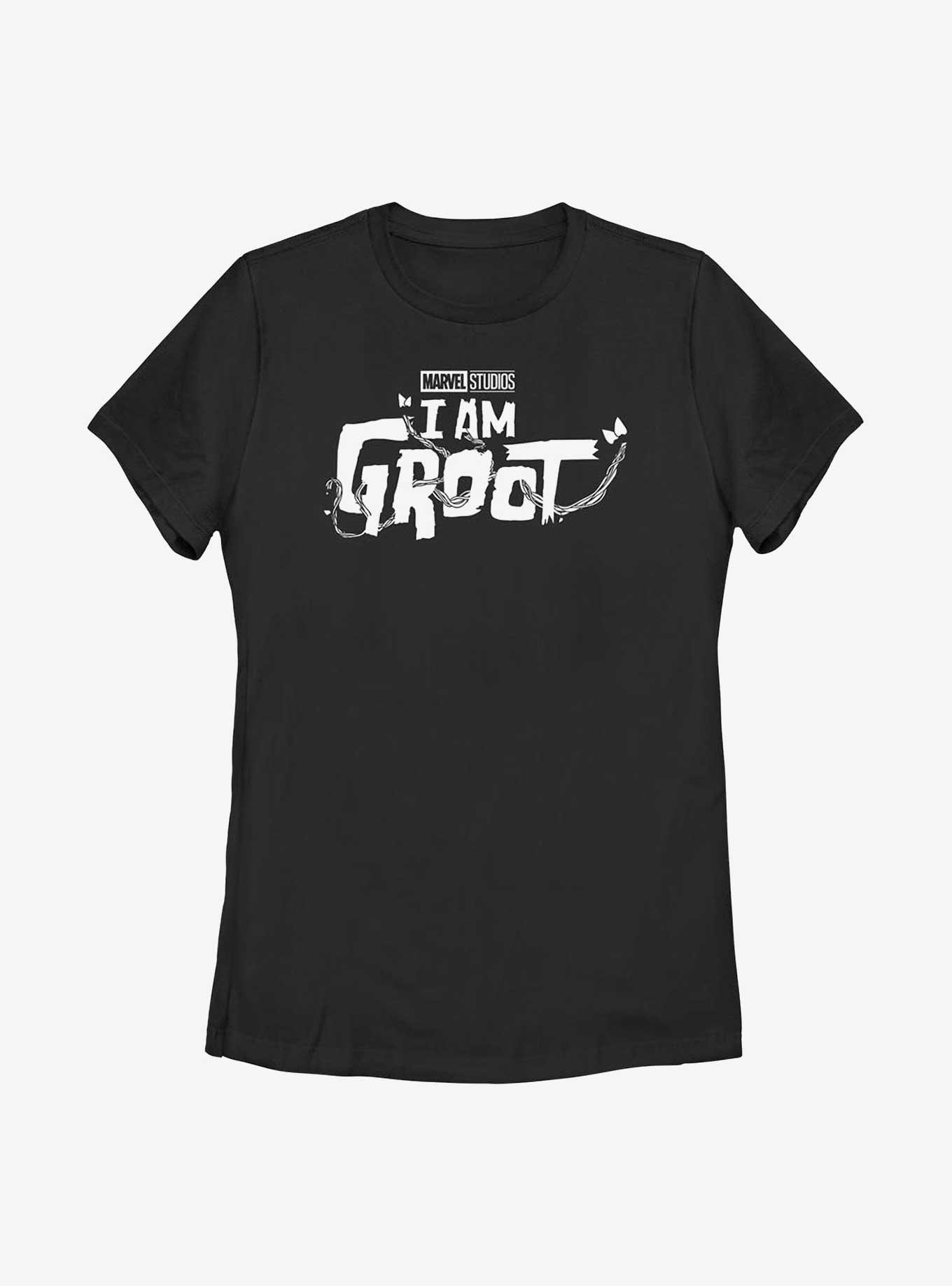 Marvel I Am Groot White Logo Womens T-Shirt, , hi-res