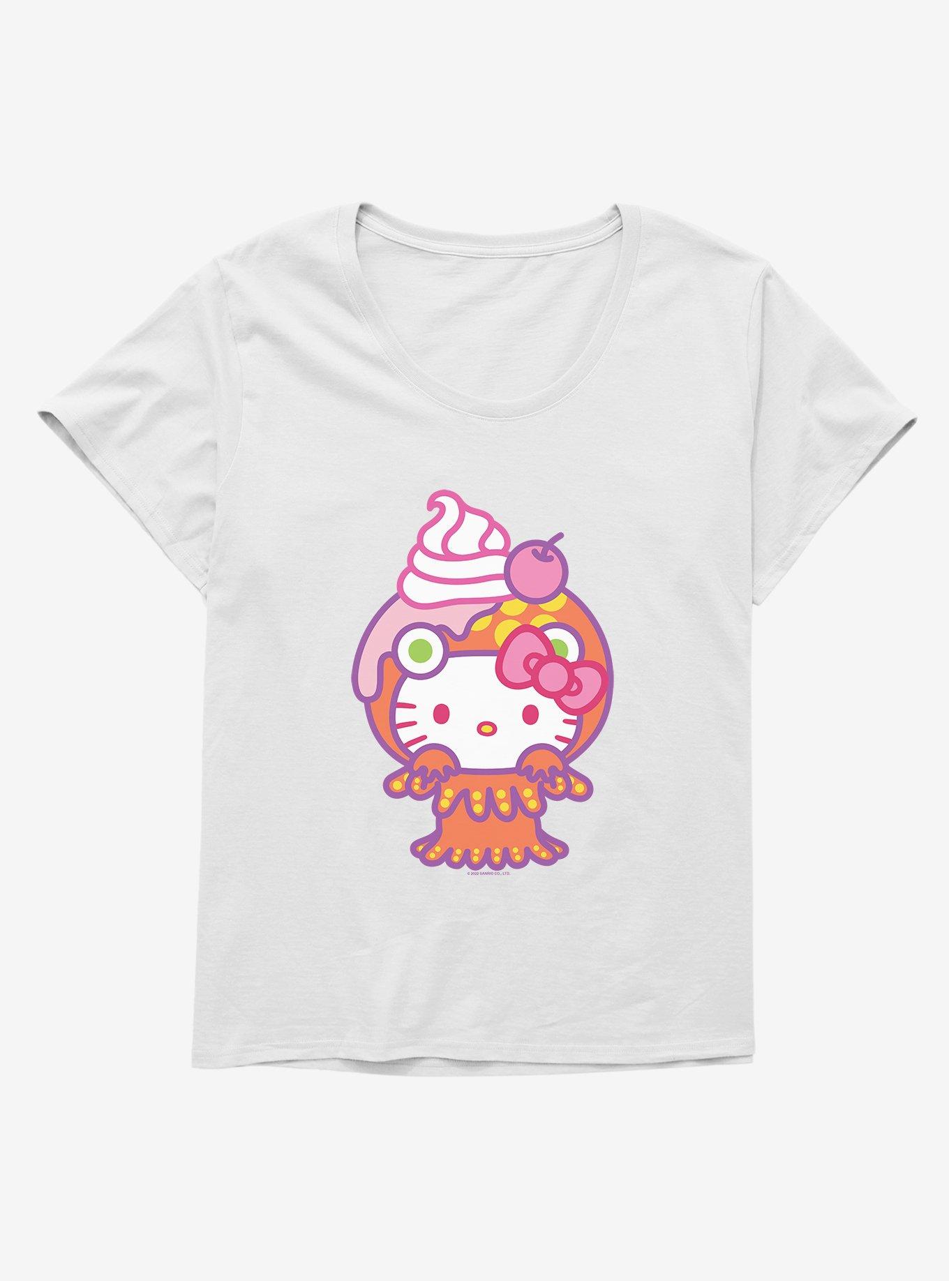Hello Kitty Sweet Kaiju Sundae Girls T-Shirt Plus Size, WHITE, hi-res