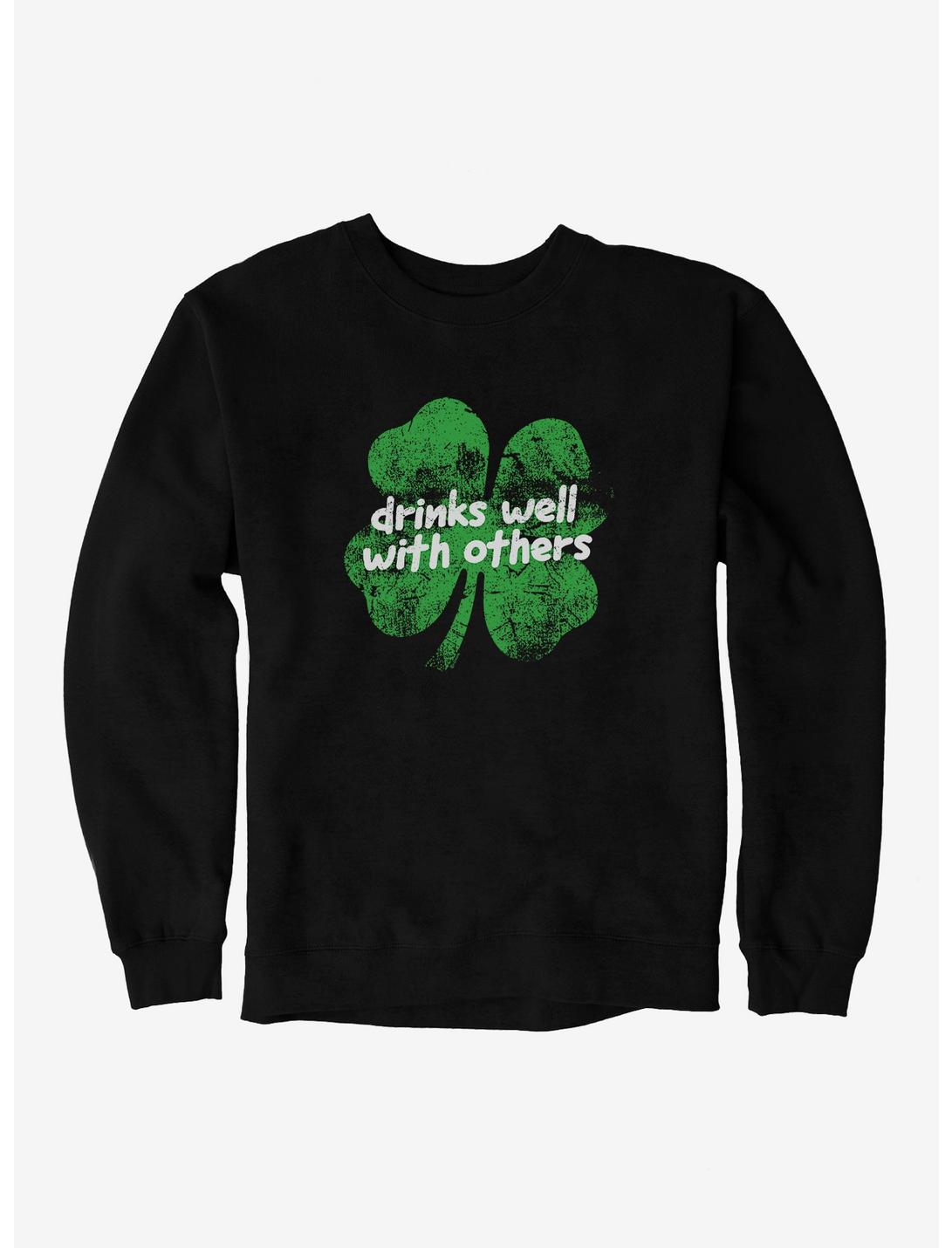ICreate Shamrock Drinks Well With Others Sweatshirt, , hi-res