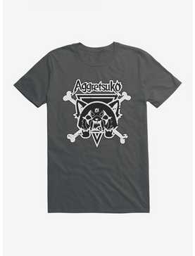 Aggretsuko Metal Crossbones T-Shirt, CHARCOAL, hi-res