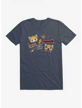 Aggretsuko Metal Gig Stickers T-Shirt, , hi-res