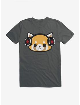 Aggretsuko Metal Headphones T-Shirt, CHARCOAL, hi-res
