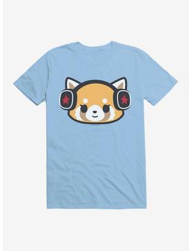 Aggretsuko Metal Headphones T-Shirt, LIGHT BLUE, hi-res