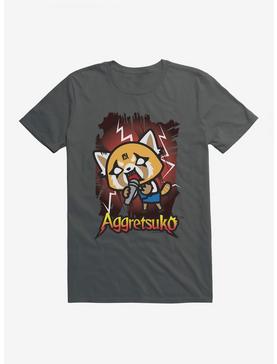 Aggretsuko Metal Rockin' Out T-Shirt, CHARCOAL, hi-res
