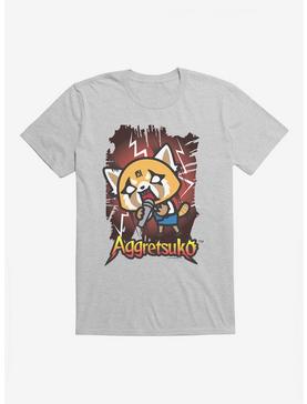 Aggretsuko Metal Rockin' Out T-Shirt, HEATHER GREY, hi-res