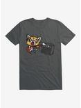 Aggretsuko Metal Shredding T-Shirt, CHARCOAL, hi-res