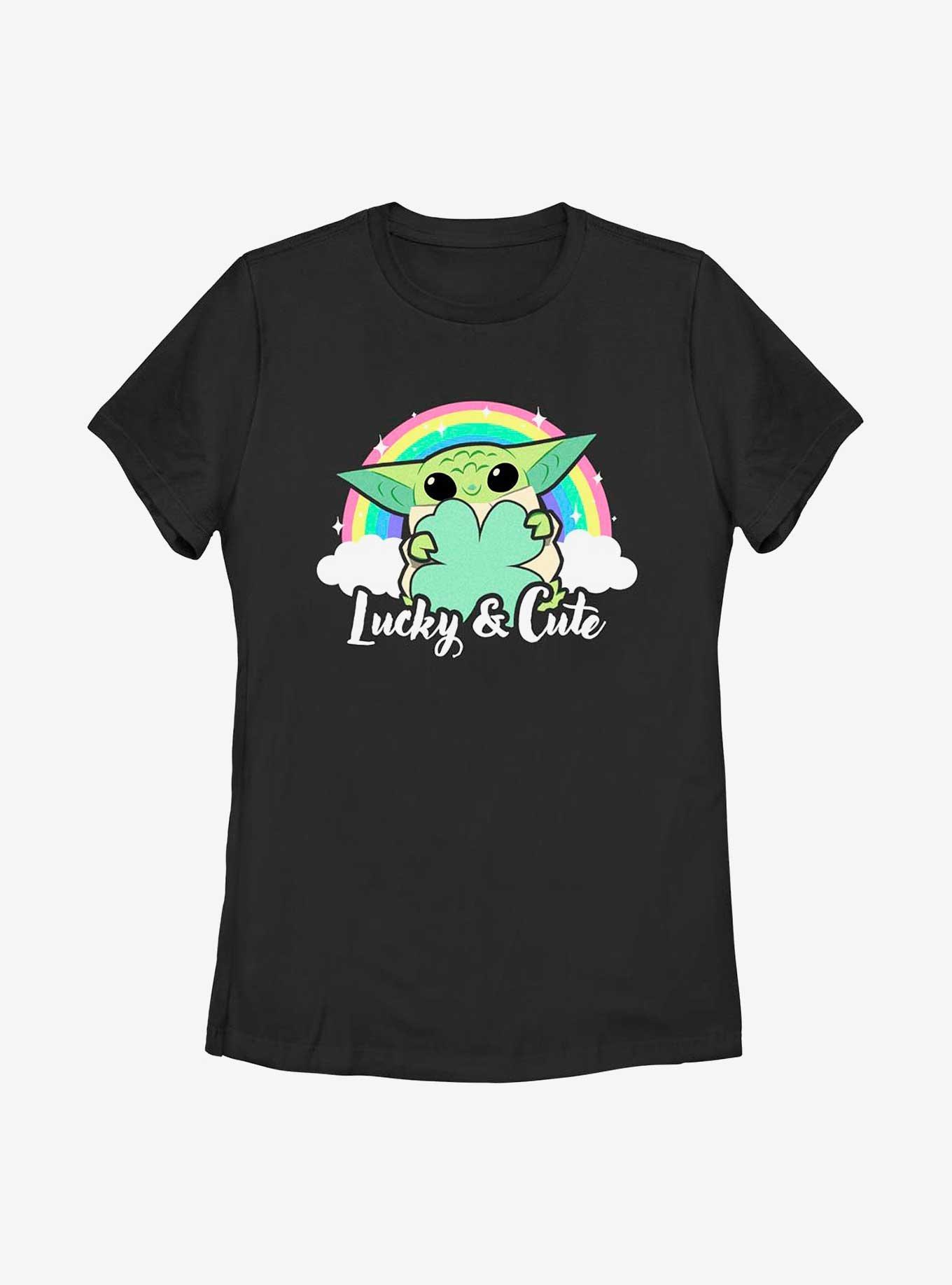 Star Wars The Mandalorian Cute Rainbow Womens T-Shirt, , hi-res