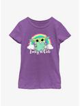 Star Wars The Mandalorian Cute Rainbow Youth Girls T-Shirt, PURPLE BERRY, hi-res