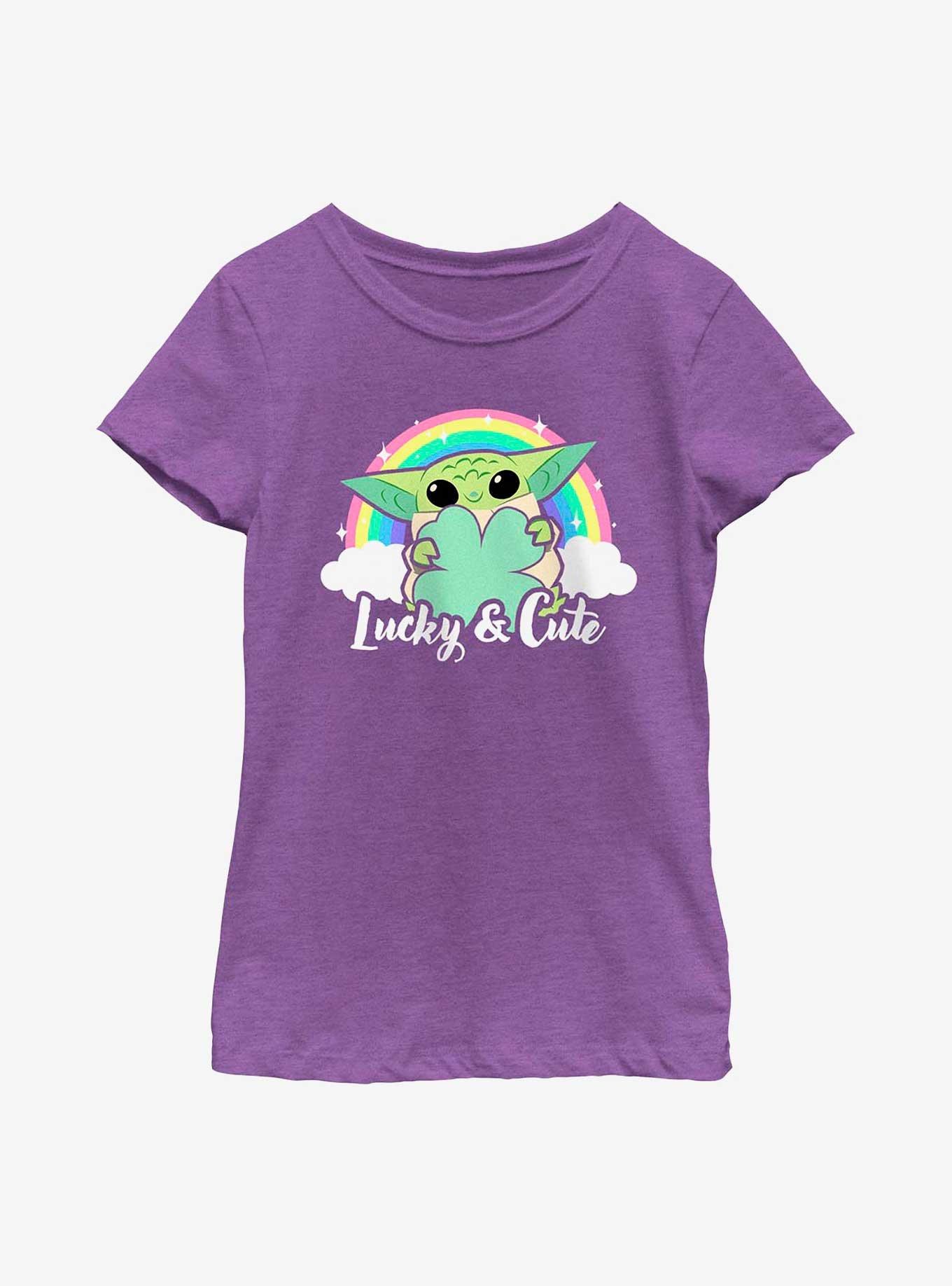 Star Wars The Mandalorian Cute Rainbow Youth Girls T-Shirt, , hi-res