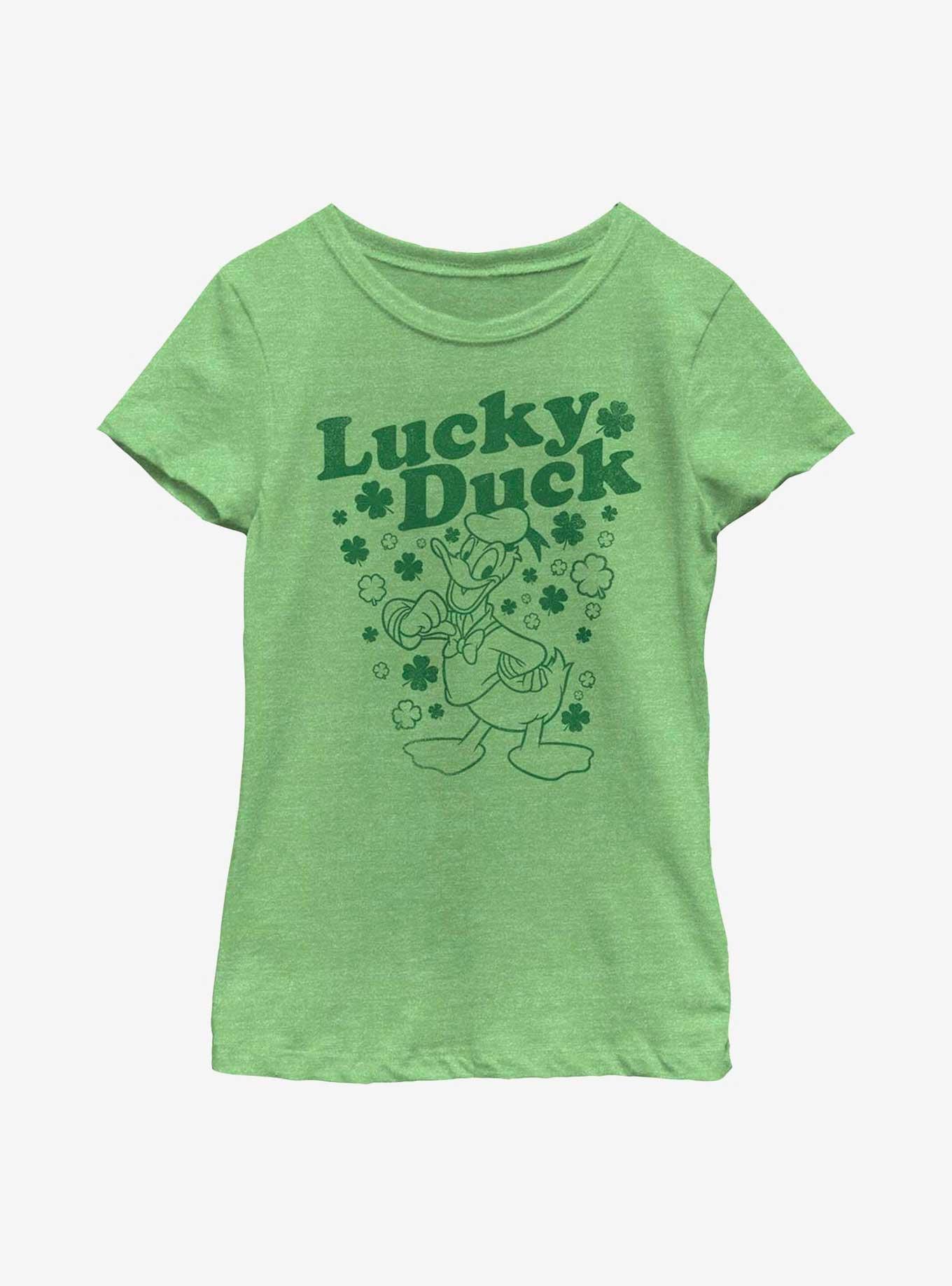 Disney Donald Duck Lucky Duck Youth Girls T-Shirt, GRN APPLE, hi-res