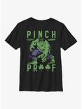 Marvel Hulk Green Pinch Youth T-Shirt, BLACK, hi-res