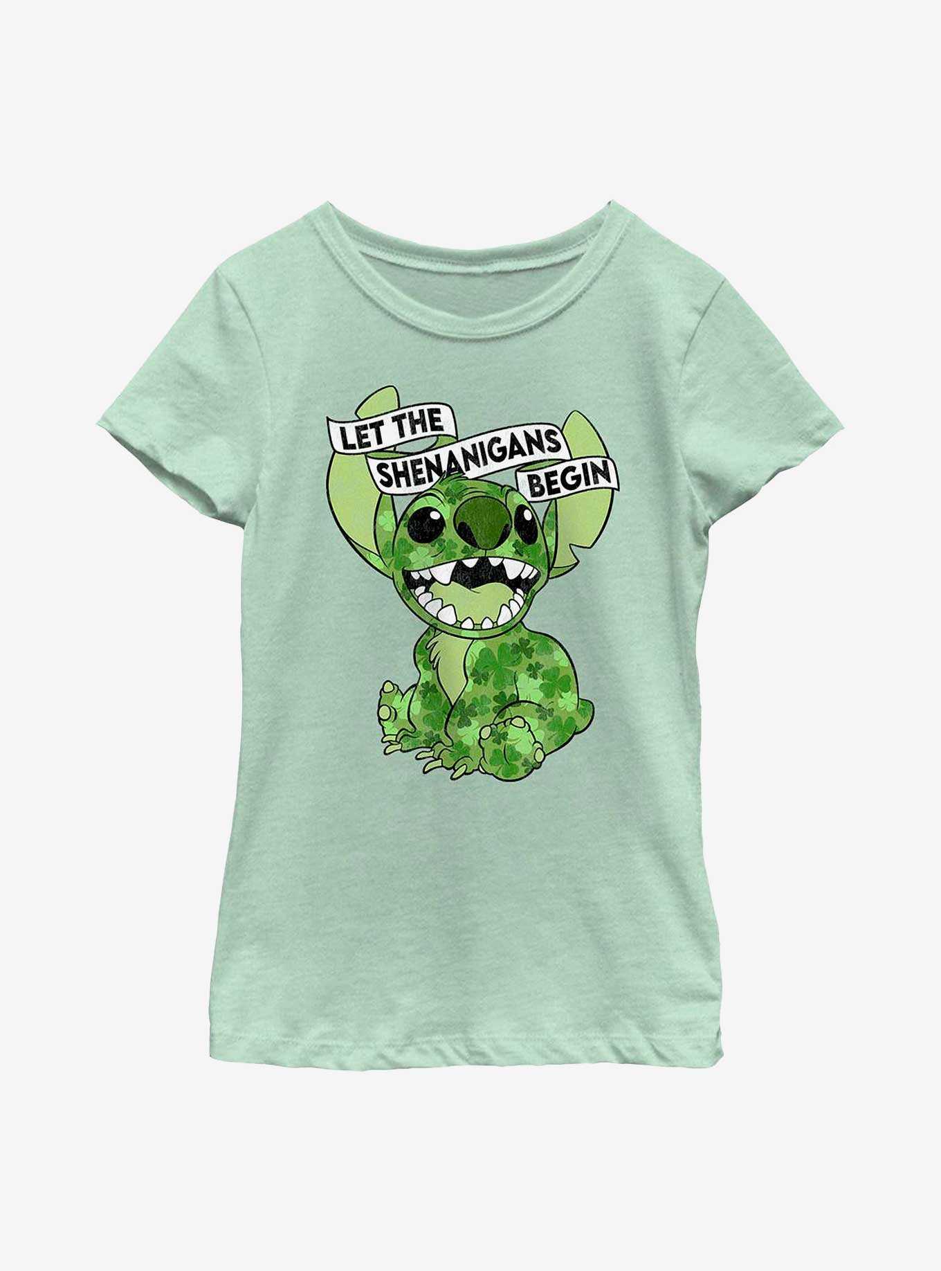 Disney Lilo And Stitch Clovers Youth Girls T-Shirt, , hi-res