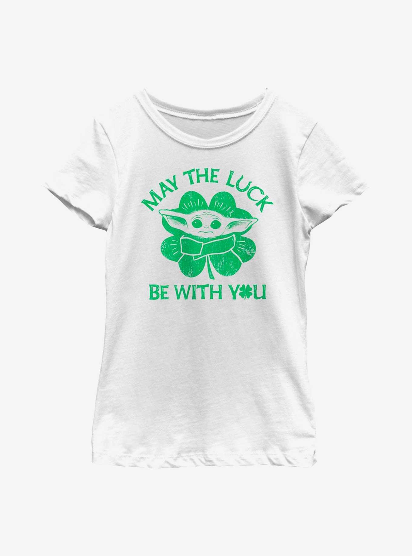 Star Wars The Mandalorian Strong Luck Youth Girls T-Shirt, WHITE, hi-res