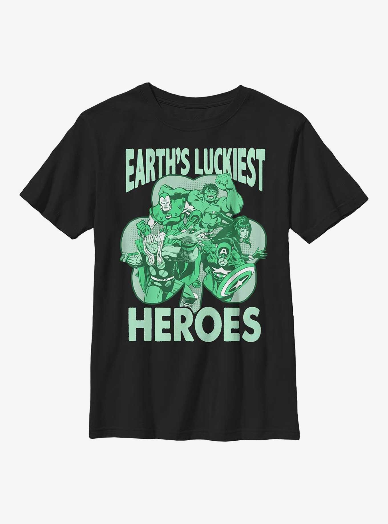 Marvel Luck Of The Hero Youth T-Shirt, BLACK, hi-res