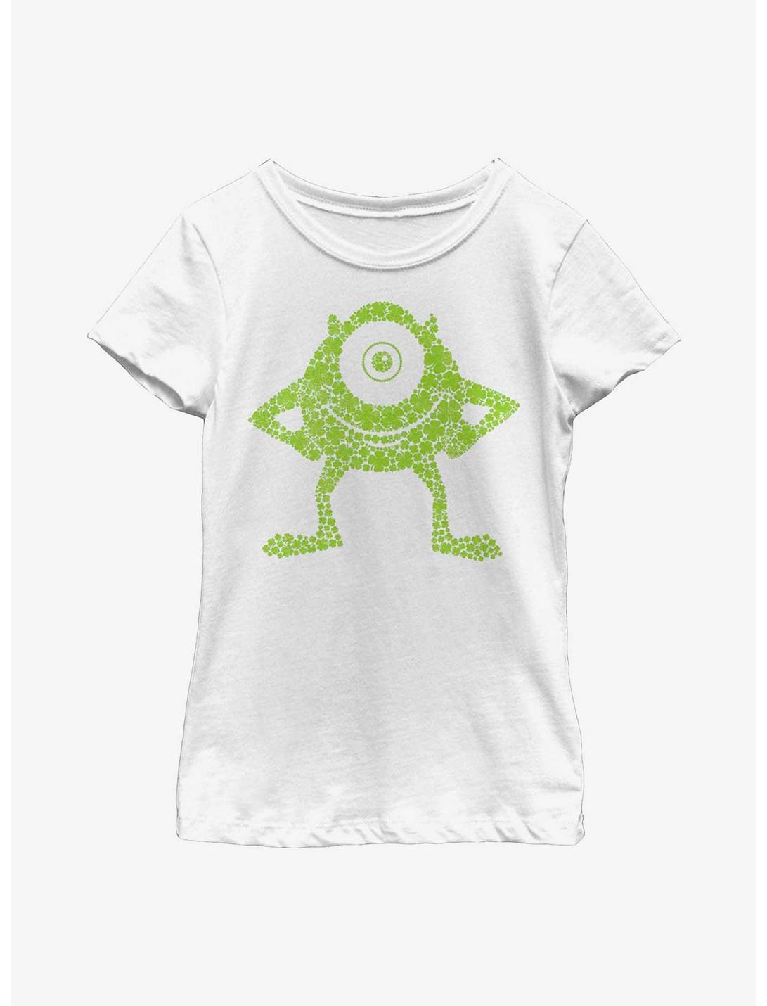 Disney Pixar Monsters University Mike Clover Youth Girls T-Shirt, WHITE, hi-res