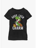 Nintendo Good Luck Youth Girls T-Shirt, BLACK, hi-res