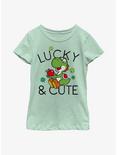 Nintendo Lucky And Cute Yoshi Youth Girls T-Shirt, MINT, hi-res
