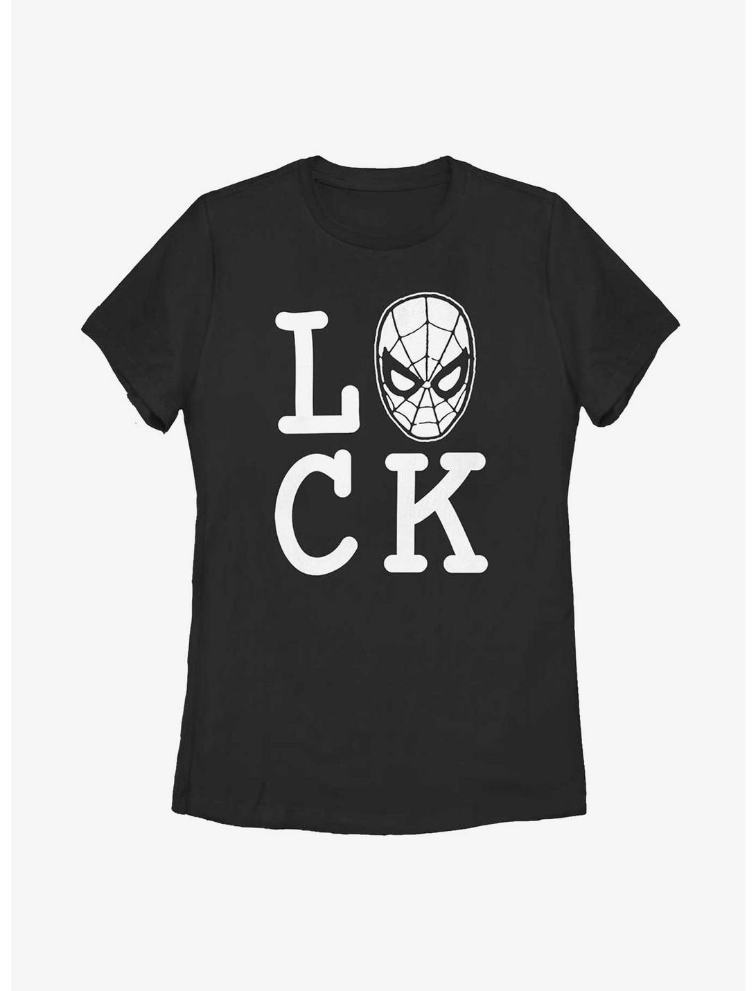 Marvel Spider-Man Spider Luck Womens T-Shirt, BLACK, hi-res