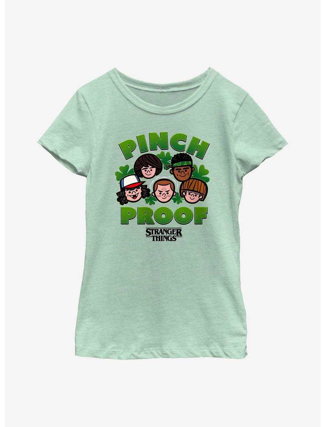 Stranger Things Pinch Proof Youth Girls T-Shirt, MINT, hi-res