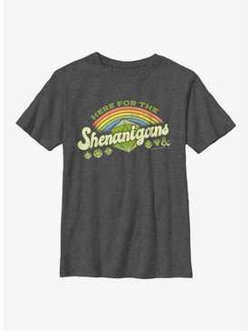 Dungeons And Dragons Here For Shenanigans Youth T-Shirt, , hi-res