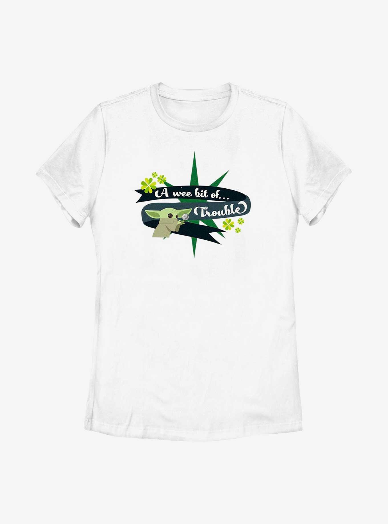 Star Wars The Mandalorian Yoda Star Trouble Womens T-Shirt, , hi-res