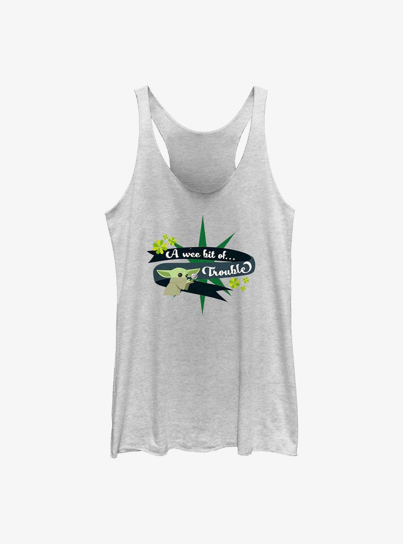 Star Wars The Mandalorian Yoda Star Trouble Womens Tank Top, , hi-res