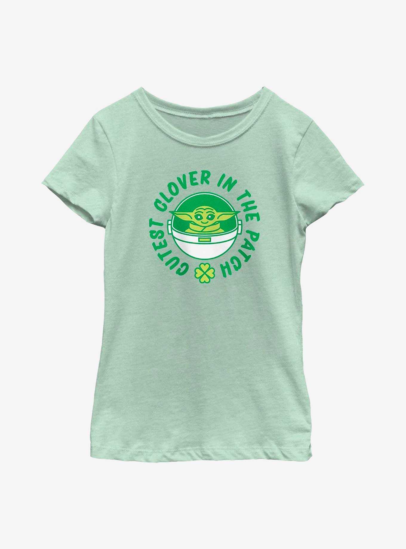 Star Wars The Mandalorian Clover Patch Youth Girls T-Shirt, , hi-res