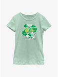 Star Wars The Mandalorian Clover Snack Youth Girls T-Shirt, MINT, hi-res