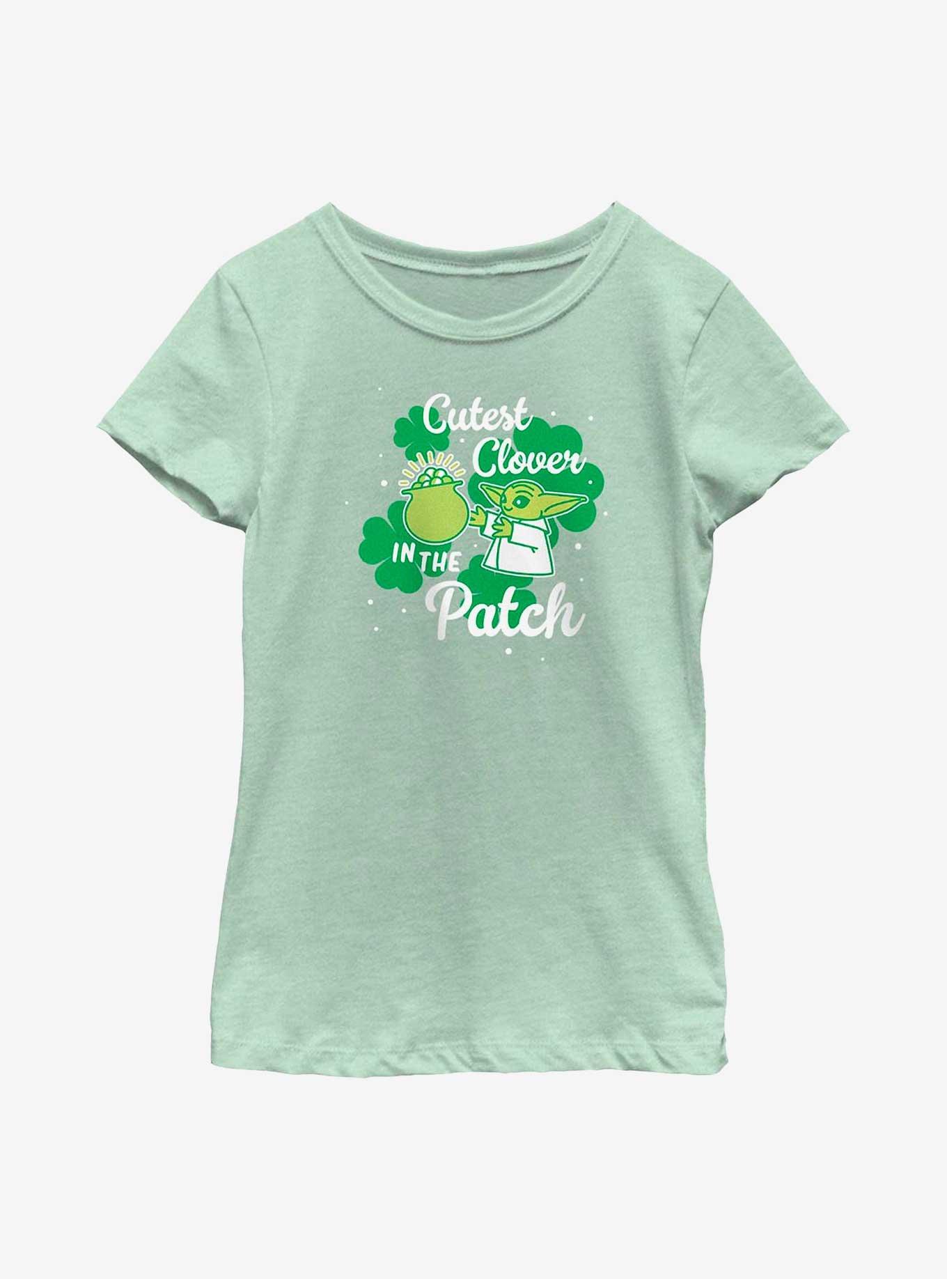 Star Wars The Mandalorian Clover Snack Youth Girls T-Shirt, , hi-res