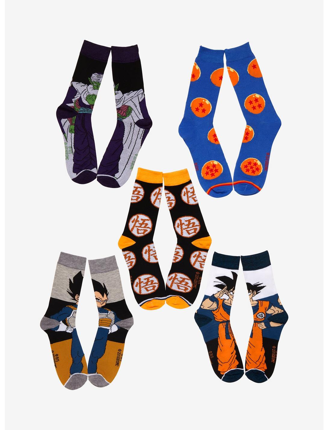 Dragon Ball Super: Broly Crew Socks 5 Pair, , hi-res