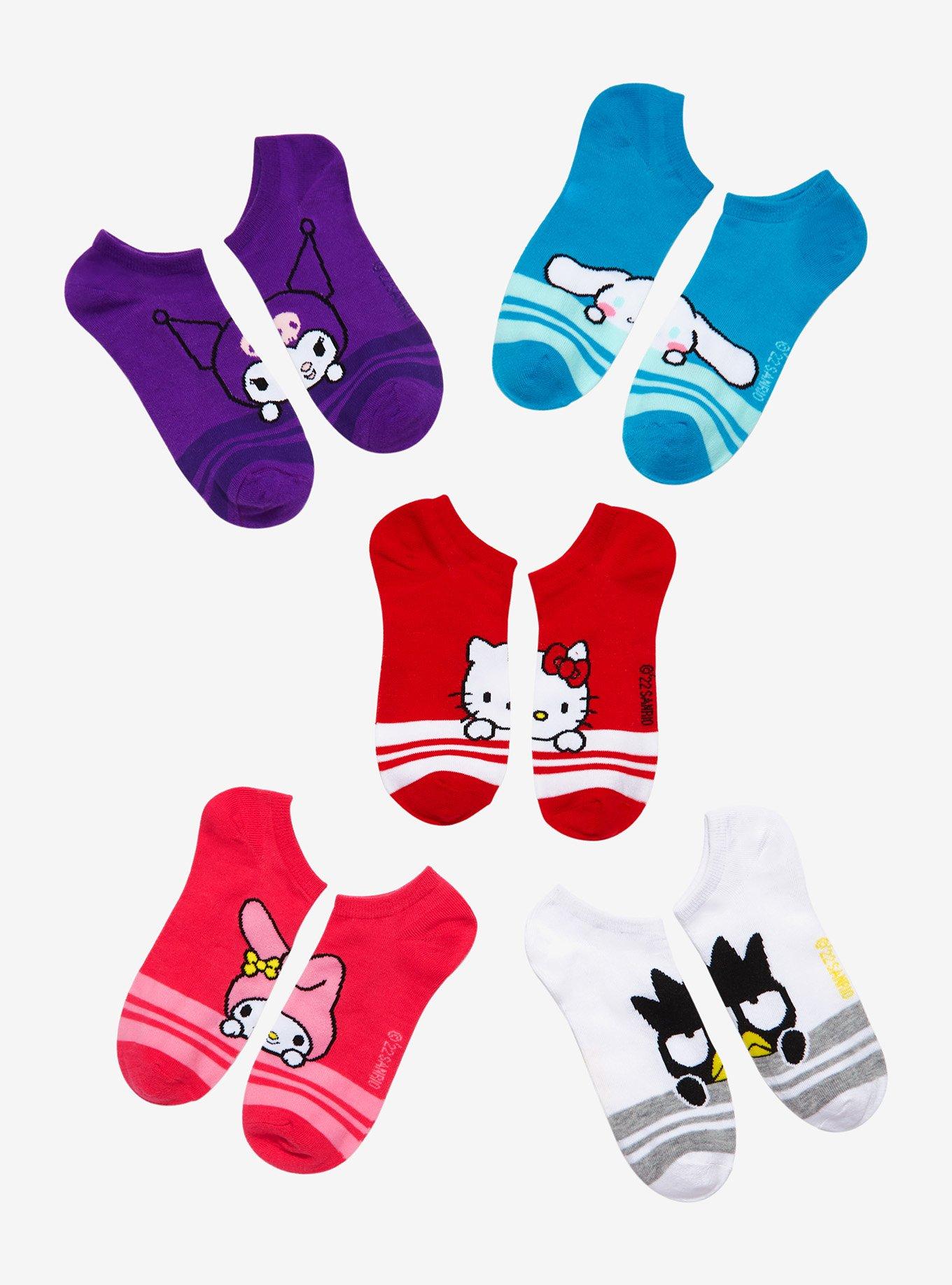 Hello Kitty And Friends Bold Stripe No-Show Socks, , hi-res
