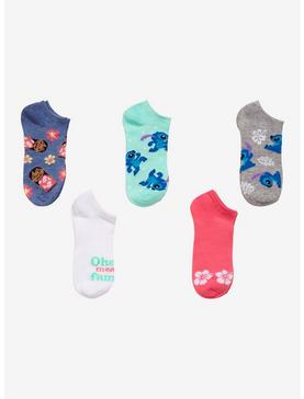 Disney Lilo & Stitch Ohana No-Show Socks 5 Pair, , hi-res