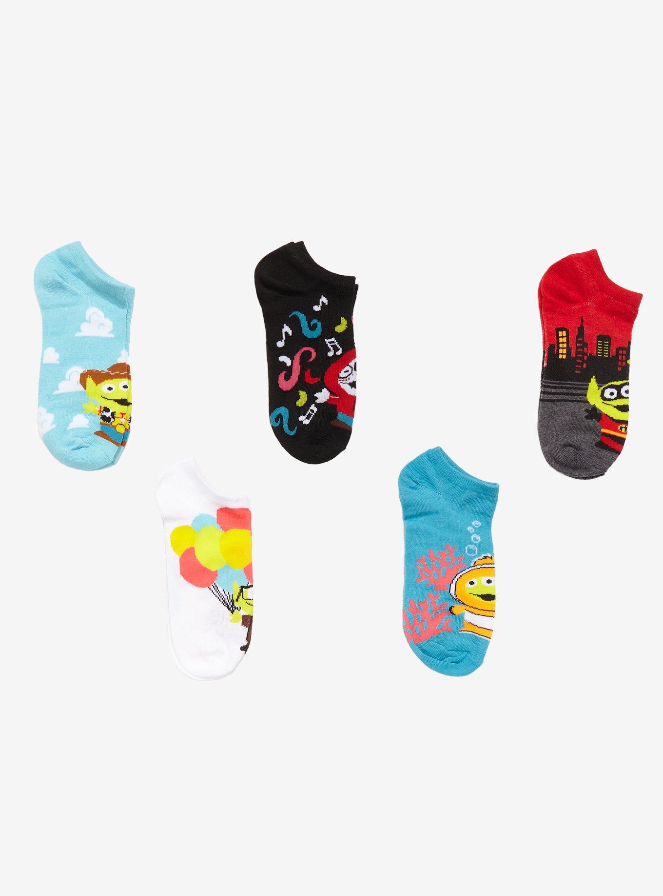 Disney Pixar Toy Story Alien Costumes No-Show Socks 5 Pair, , hi-res