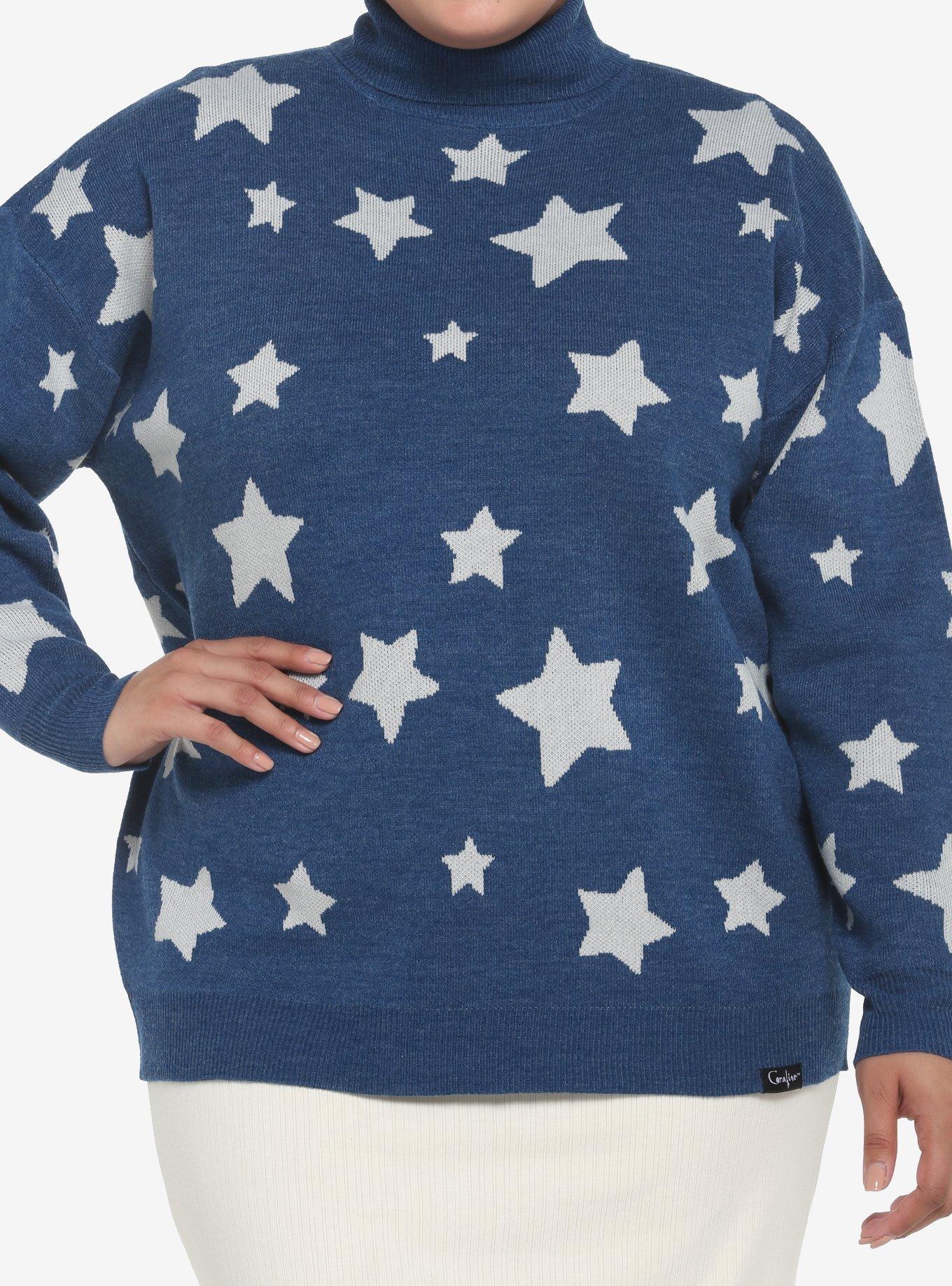 Coraline Star Oversized Turtleneck Sweater Plus Size Her Universe