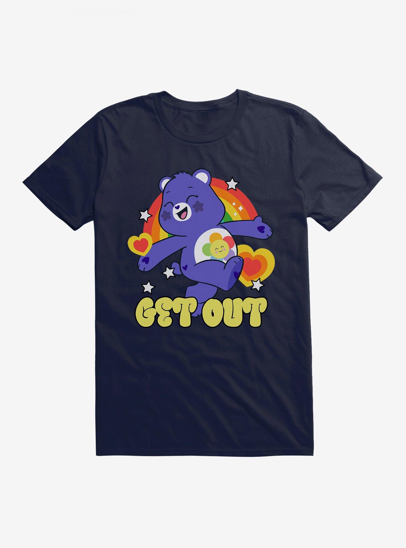 Care Bears Harmony Bear Get Out T-Shirt, NAVY, hi-res